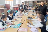 «Ұлттық құндылықтар» айлығы аясында «Мен және кітап» сурет байқауы ұйымдастырылды.