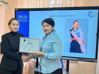 "Педагогикалық идеялар панорамасы" республикалық байқауының аймақтық кезеңінің жеңімпазы ағылшын тілі пәнінің мұғалімі Удерген Райхан